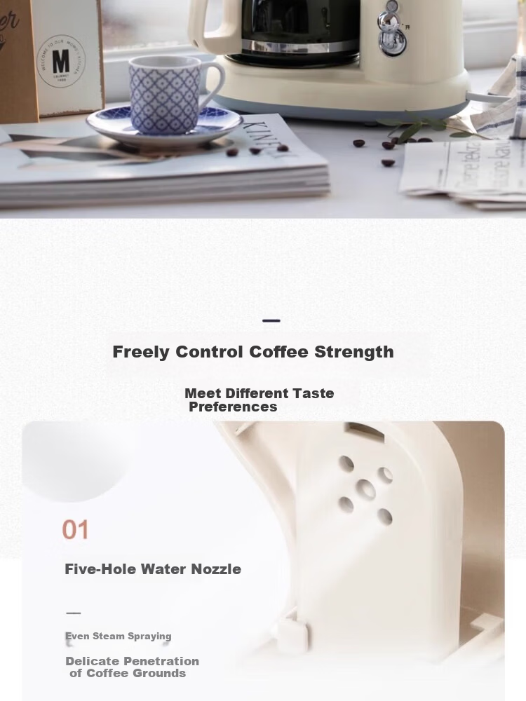 Bear Office Home Small Fresh Brew Coffee Maker Adjustable Strength Drip-Proof Continuous Heating Multi-Function Coffee Machine KFJ-A06N2 [Coffee and Tea Dual Use] 3