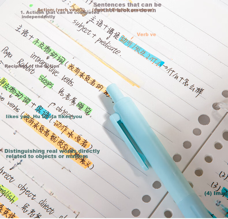 Deli Niudun Series Lightweight 6-Ring A5 Binder Notebook 40 Sheets Student Notebook HA5403-1 8