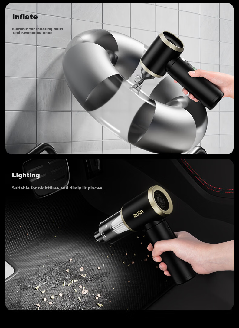 Aituteng Itutn Car Vacuum Cleaner High Suction Handheld Wireless Portable Desktop Vacuum and Blower for Home and Pet Hair Y8Max 8