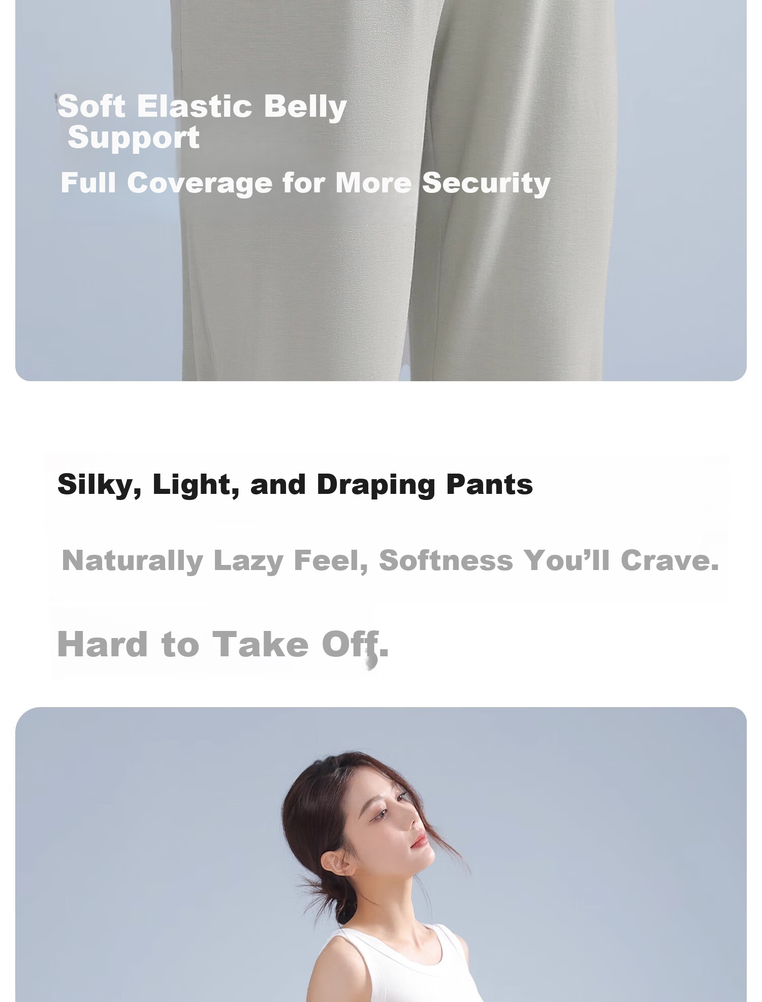 FENYE Maternity Sleep Pants Summer Thin Soft Modal Home Pants Adjustable Pajama Pants Green L 11