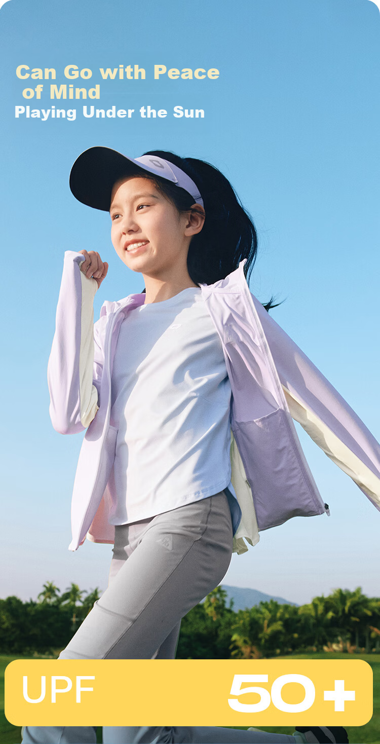 Balabala Girls' Sun Protection Jacket Children's Lightweight Summer 2026 Cooling Quick-Dry Portable Outerwear 3