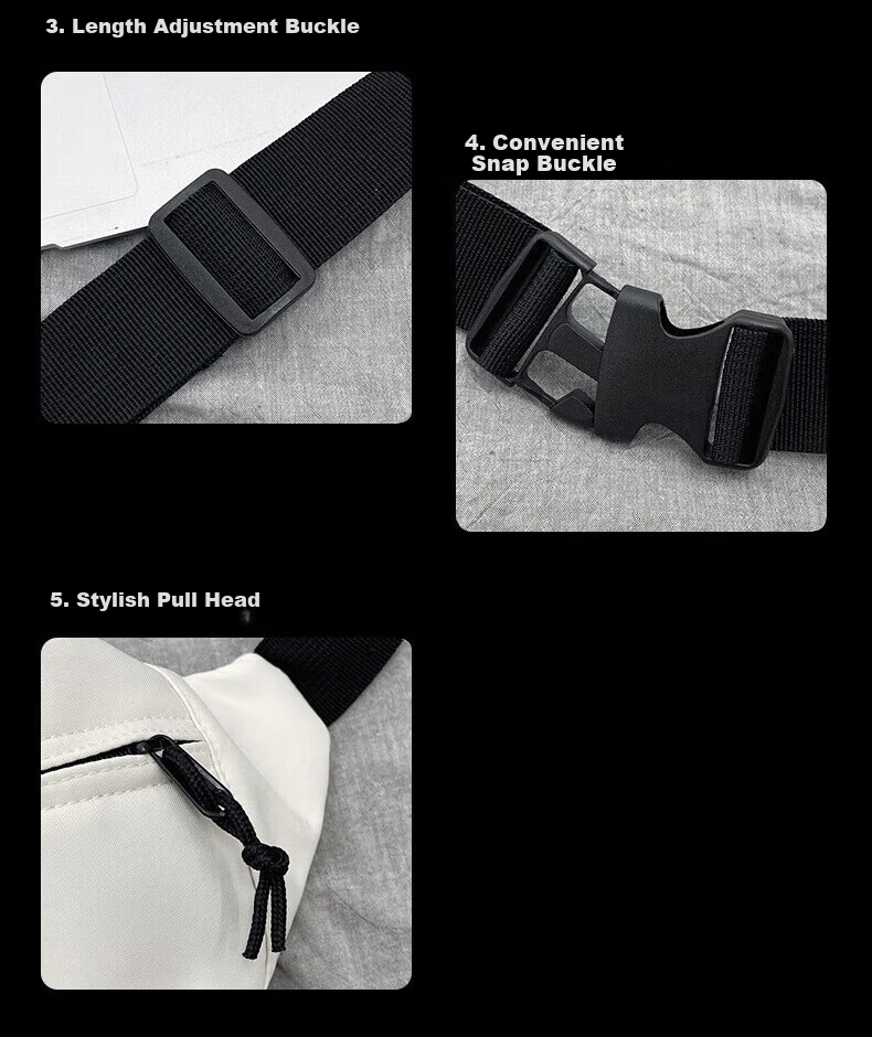 LOHAS Travel Crossbody Bag Men's Shoulder Bag Single Shoulder Chest Bag Backpack Small Bag Casual Sports Portable Shoulder Bag for Men 4