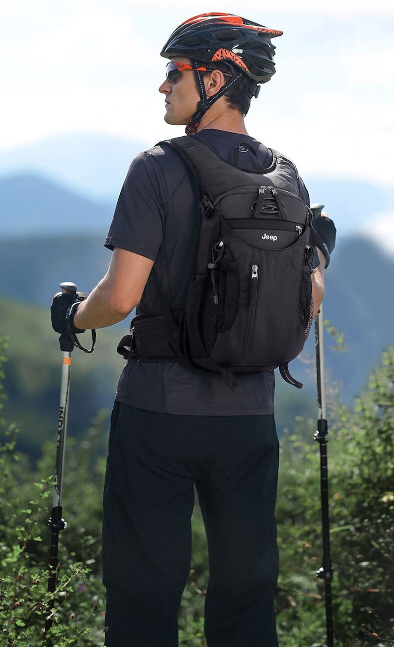 JEEP Men's Lightweight Outdoor Cycling Backpack Professional Breathable Mountaineering Sports Hiking Lightweight Off-Road Travel Women's Backpack 9