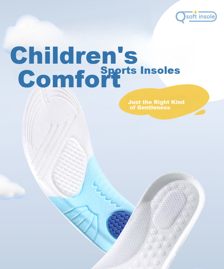 Bonnie Family 3-Pair Kids' Insoles Cuttable Shock Absorbing Comfortable Sweat-Absorbent Breathable Summer Size 30-31 1