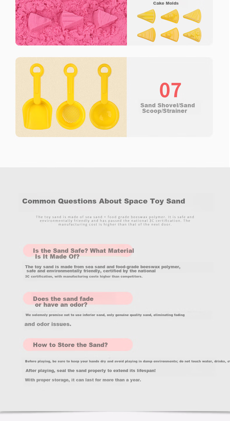 Lankupa Space Sand Children's Safe Non-Toxic Colored Sand Magic Sand Set Toy Girls DIY Handcraft 3-6 Years Old Children's Day Gift 12