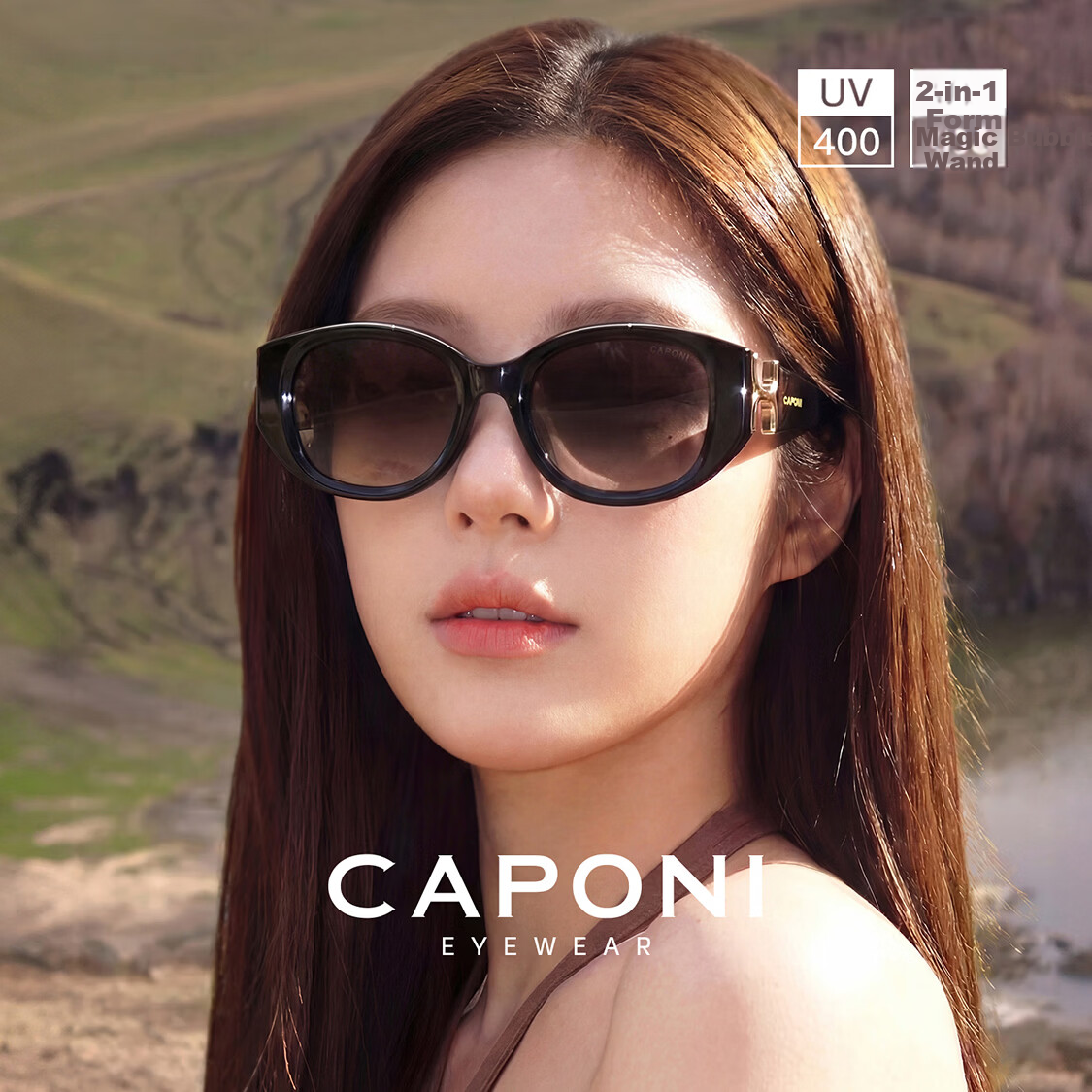 CAPONI Cat Eye Polarized Sunglasses for Women 2026 New Vintage UV Protection Sun Glasses Driving Slim Face