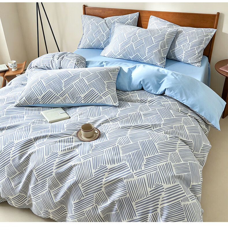Grace A-Class Antibacterial 100% Xinjiang Cotton Pure Cotton Quilt Cover Single Piece Student Quilt Cover Sea Salt 180*220cm 16