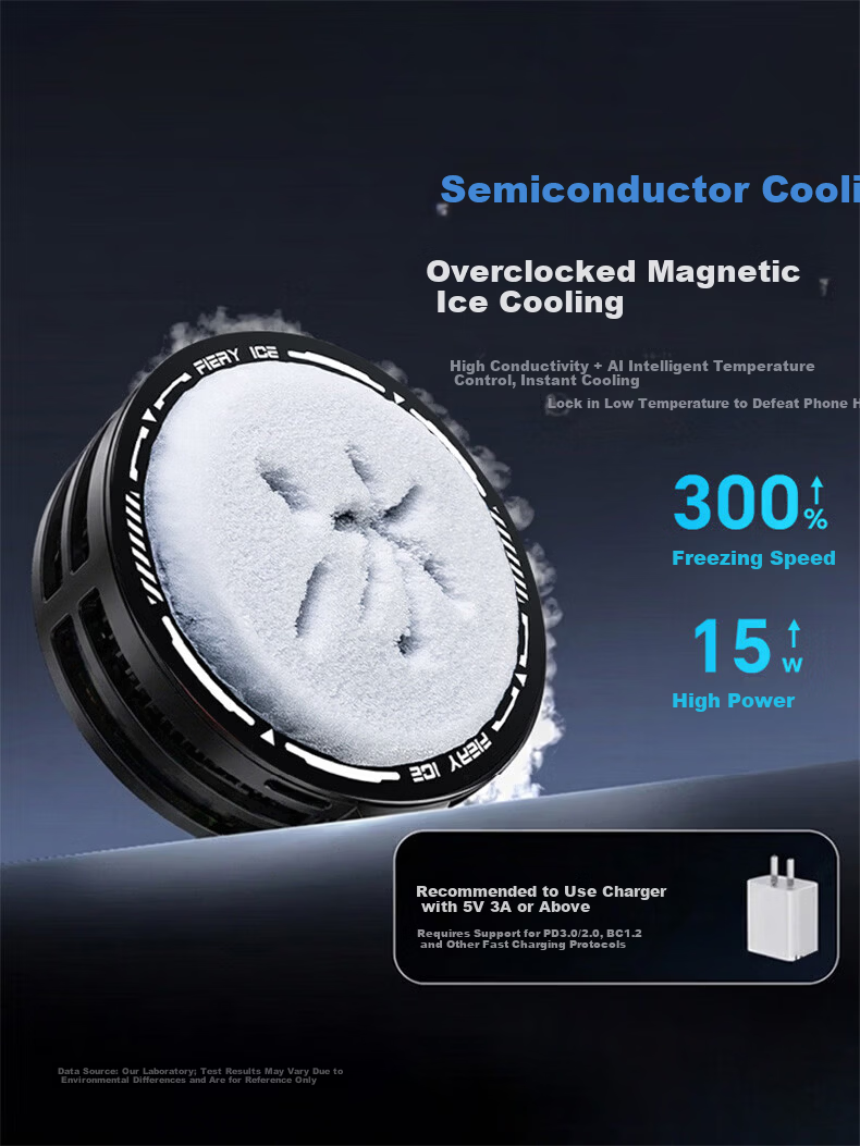 Stek 15W Mobile Phone Cooler True Ice Semiconductor Magnetic Clip Smart Temperature Control RGB Lighting Low Noise Gaming Live Streaming for Apple iPhone 17 1