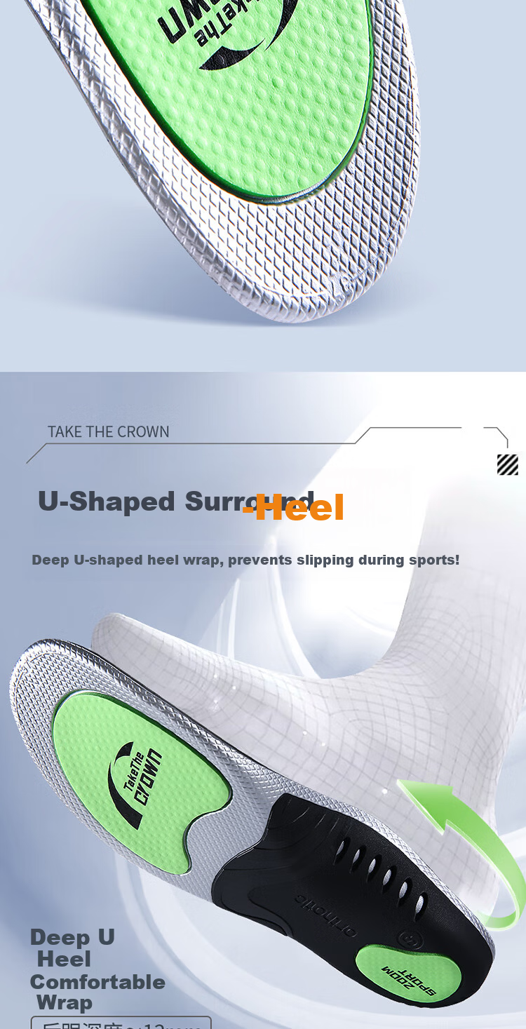 JVBV Full-Foot Zoom Air Cushion Sports Insoles Men Popcorn High Elastic Shock Absorption Comfortable Standing Size 41-42 5