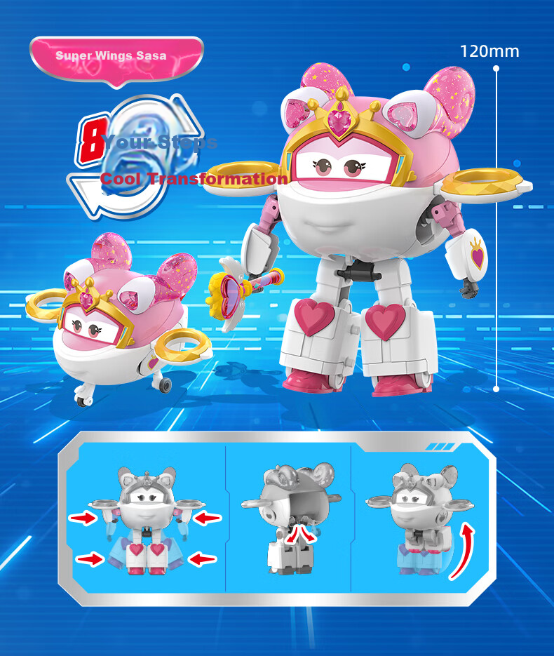 AULDEY Super Wings Transforming Robot Engineer Dodo Tool Set Pretend Play Children's Day Gift 14