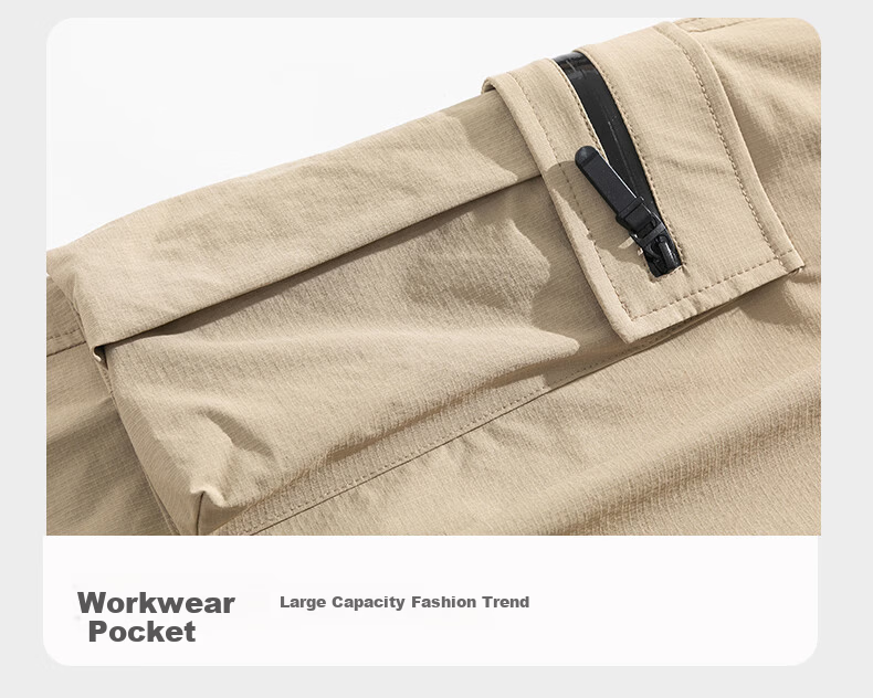 Romon Men's Summer Thin Ice Silk Quick-Dry Seven-Point Shorts Large Size Loose Casual Work Pants K172 Light Gray XL 15