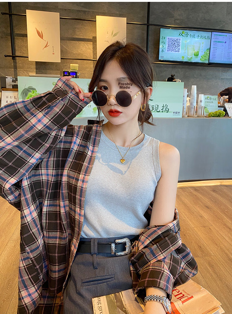 YUZHAOLIN White Knitted Crew Neck Sleeveless Vest Women's Innerwear 2026 Spring Summer New High-Quality Sleeveless Outerwear Top 28