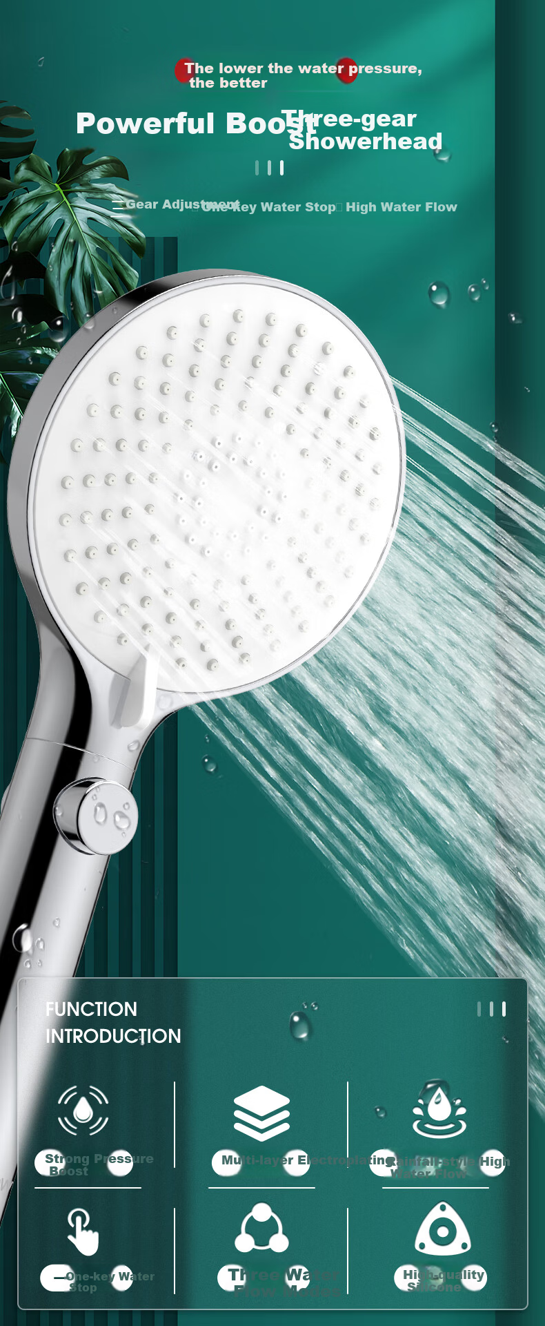 ARROW HS Handheld Shower Head Multi-Function High-Pressure Shower Sprayer Bathroom Shower Head 1