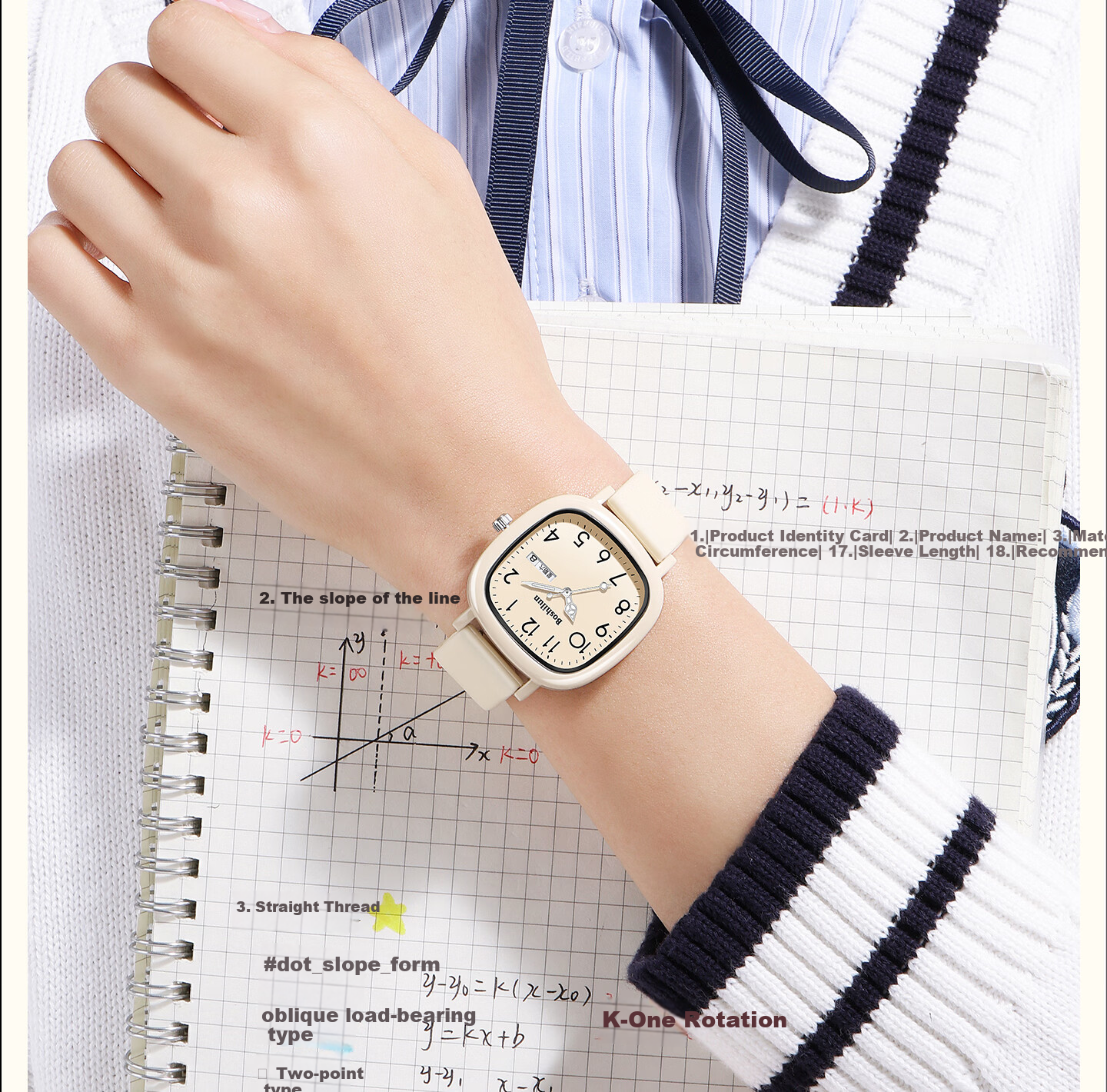 Bausch & Lomb Silent Quartz Exam Watch for Female Middle and High School Students, Time-Only, Gift for Girls 22