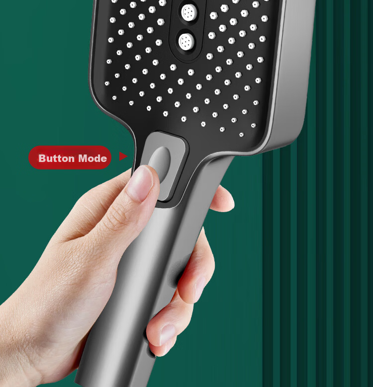 Jiayun [New German Style] Adjustable Rotatable Pressurized Shower Head with Switch High-Pressure Water Flow 18