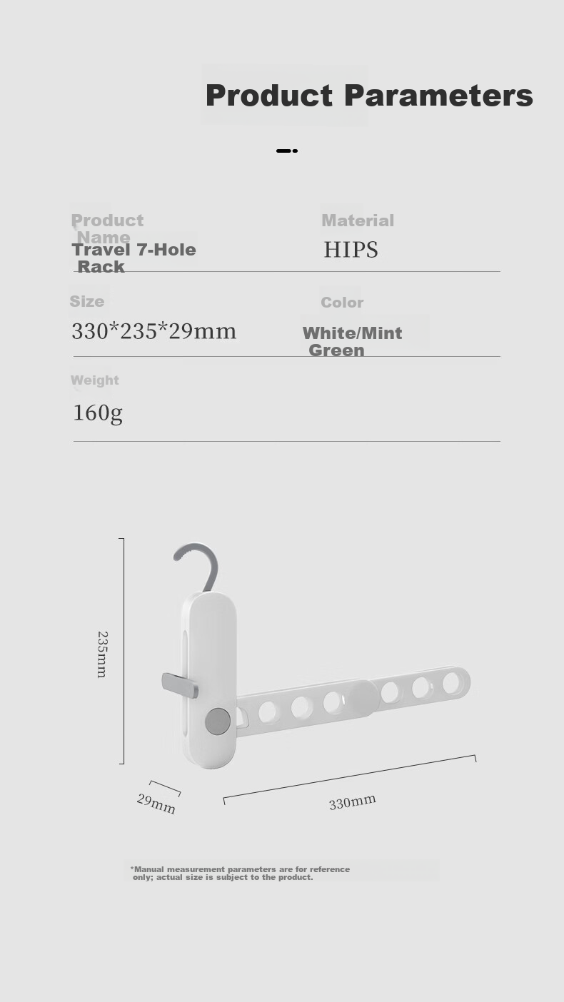 Grace Travel Folding Clothes Hanger Portable Fabric Drying Clip for Underwear Socks Hotel Trip Business Travel 11