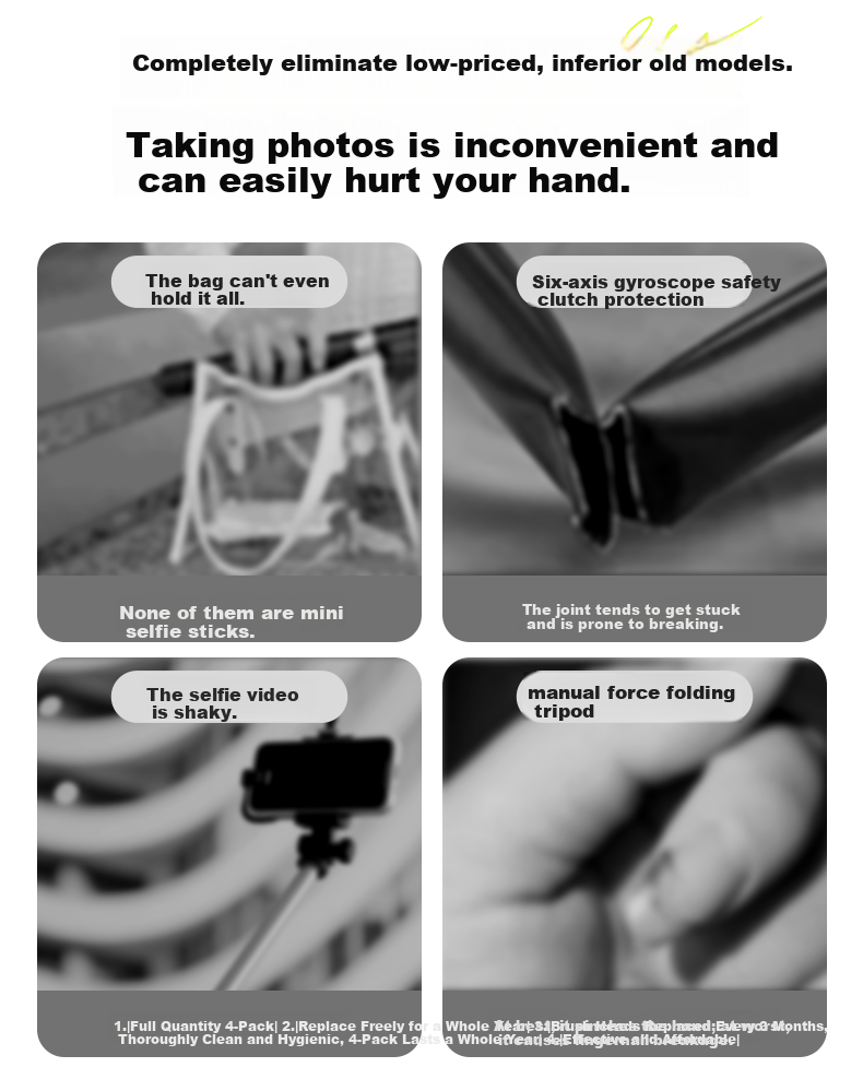 Suoying [2026 New] Selfie Stick Phone Holder Floor Tripod Live Streaming Stand 360° Rotation Anti-Shake Auto Tracking Travel Compact Portable Concert Photography 3