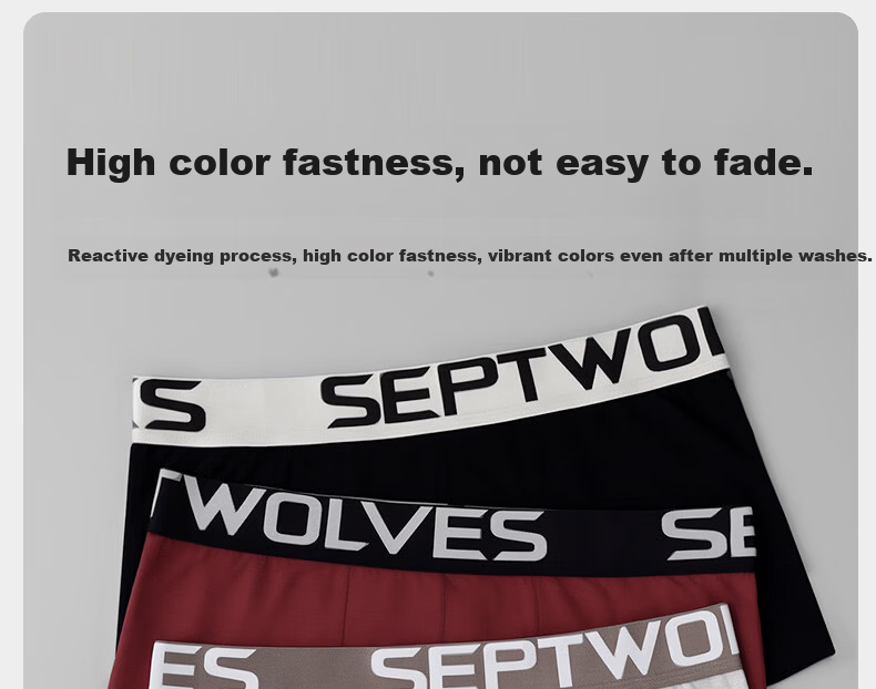 Seven Wolves Men's Underwear [Ice Silk Wide Elastic] Comfortable Men's Boxer Briefs Sports Shorts 4-Pack M 8