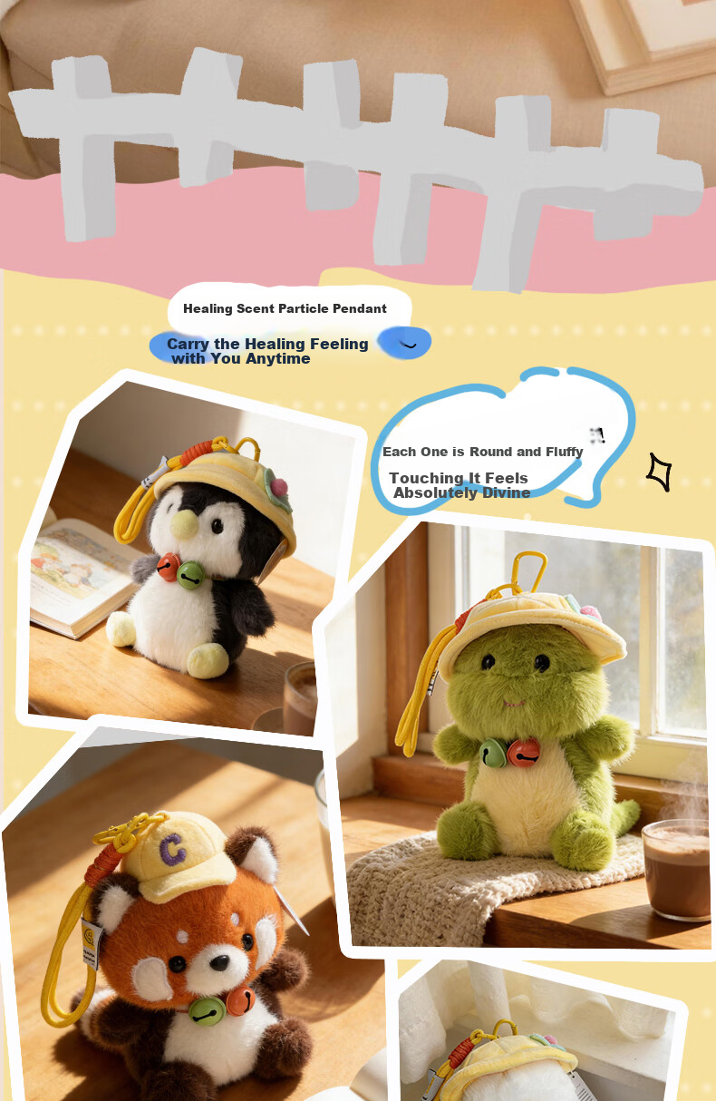 Panda Plush Doll Keychain Backpack Pendant Children's Day Gift for Boys and Girls Car Keychain Plush Toy 2