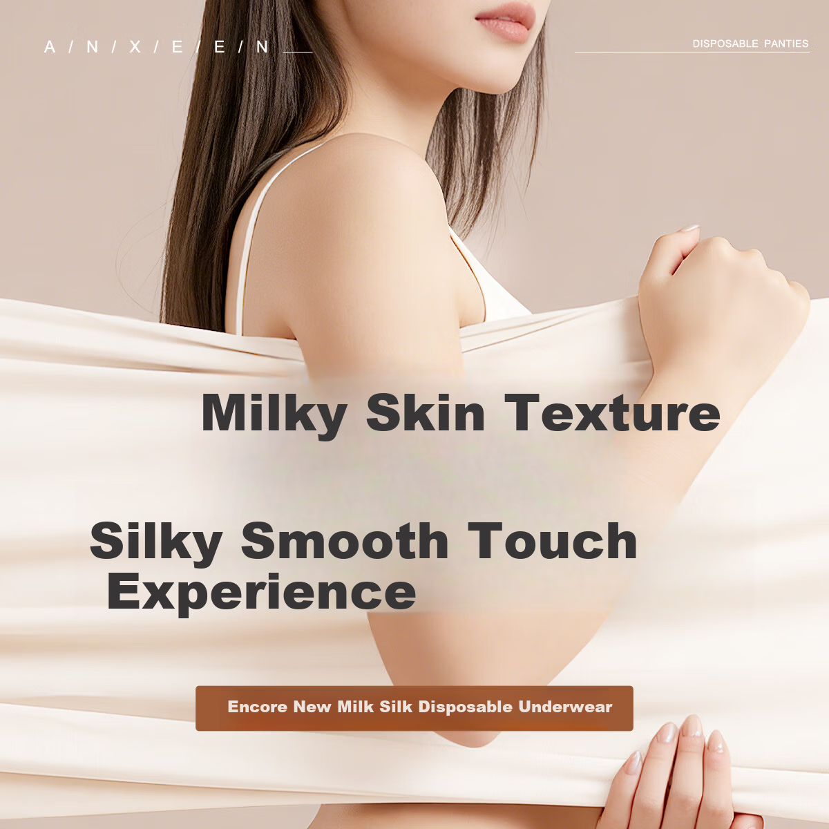 Ankexin Disposable Women's Underwear 7A Antibacterial Maternity Milk Silk Individually Packaged Travel Wash-Free XXL 5pcs*2 Packs 1
