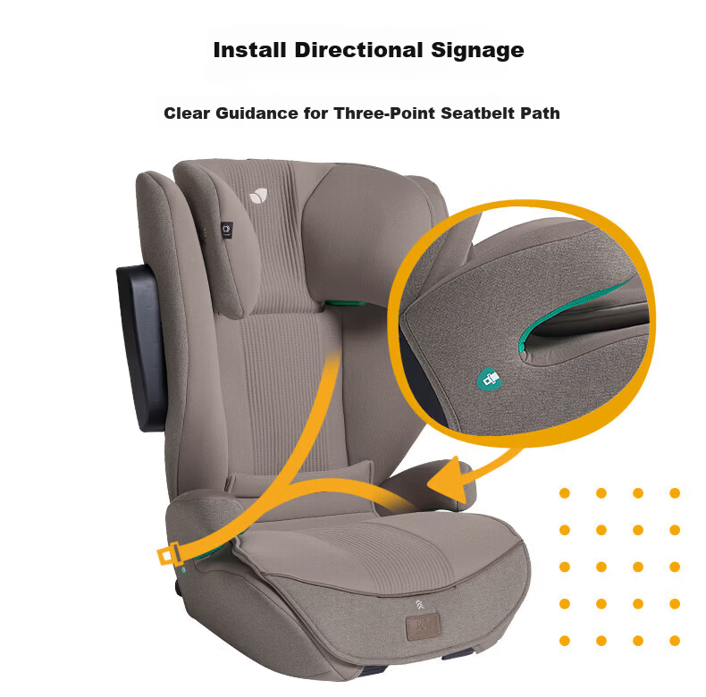 JOIE Child Safety Seat 3-12 Years Car Booster i-Size Certified ADAC Tested i-Traver Maple Brown 15