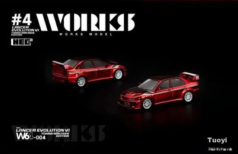 Tuoyi 1/64 Alloy Car Model Figurine 2026 Beijing HEC Model Expo Limited Edition Mitsubishi Lancer Evolution Tarmac Warrior 1