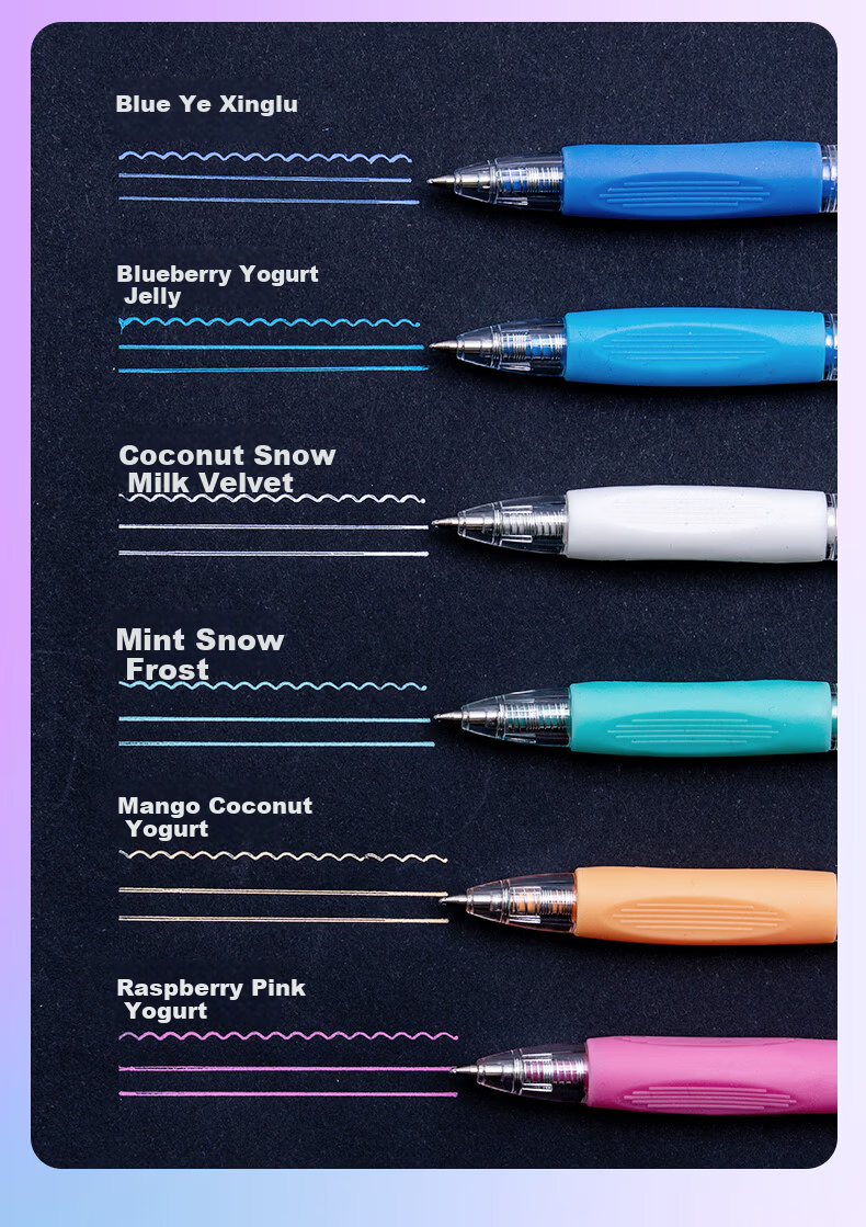 M&G Click Colorful 0.5mm Gel Pen Acrylic Marker Ins Style Painting Pen for Elementary to High School Students Black/6pcs AGPUC502 4