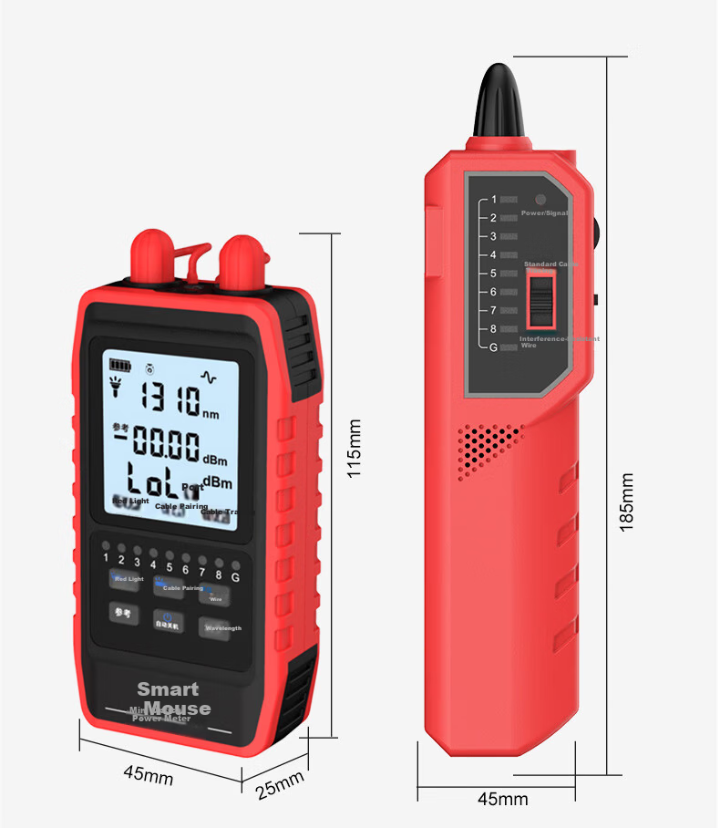 Smart Mouse NF-908 Fiber Optic Power Meter with Red Light Integrated High-Precision Red Light Pen Network Cable Pairing and Wire Sequence Testing Function 14
