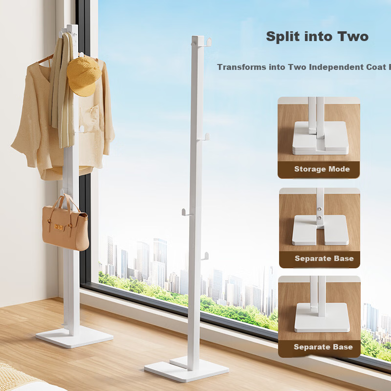 Fengshang Folding Clothes Drying Rack Floor-Standing Hanger Balcony Bedroom Small Space Clothes Rack