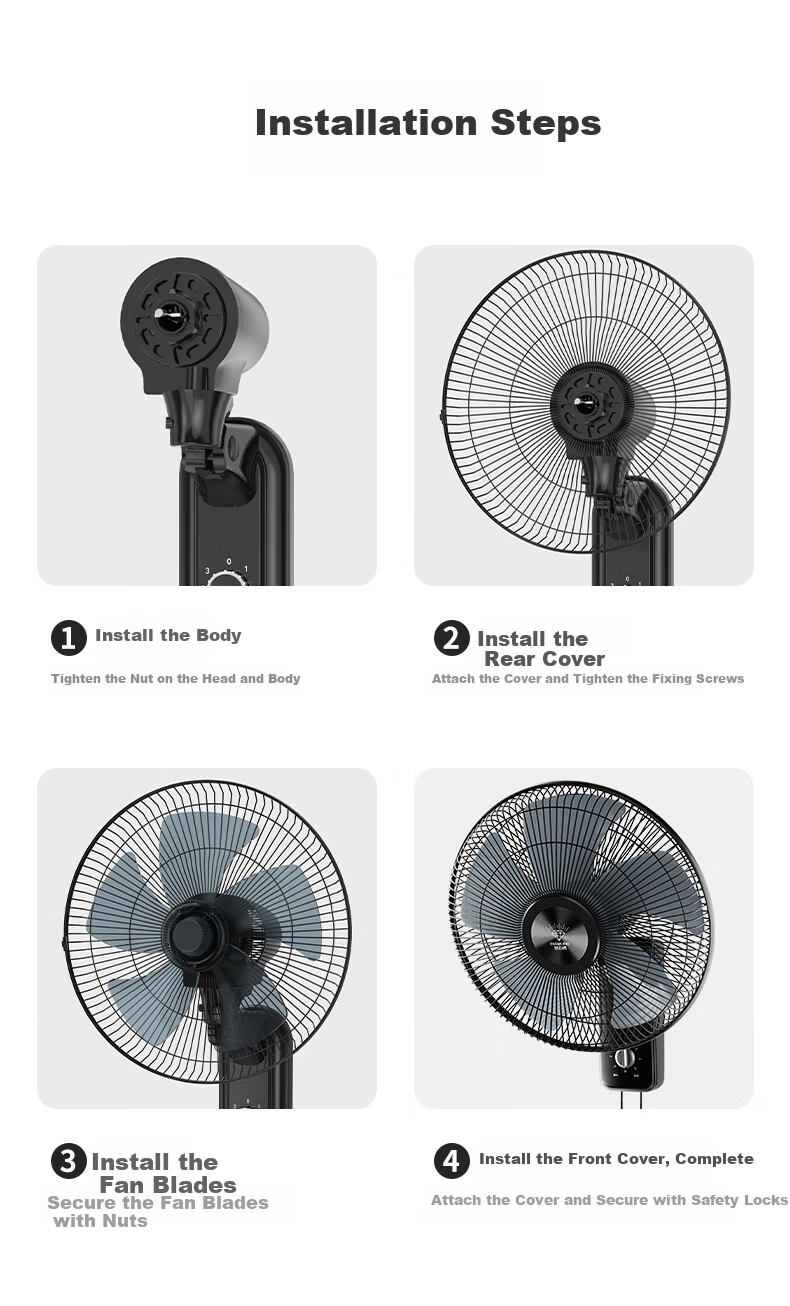 DIAMOND Wall-Mounted Oscillating Fan Home Living Room Wall Fan Industrial High-Power Wall-Mounted Fan for Dormitory Restaurant School Shop ZM 15