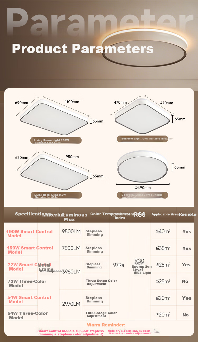 Foshan Lighting Ceiling Lamp Living Room Modern Minimalist Eye-Care LED Mijia Smart Control 150W Crescent Moon 2