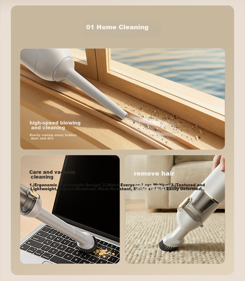 Deerma XC02 Handheld Wireless Car Vacuum Cleaner Cordless High Suction Blower and Vacuum for Home Desktop Window Sill Pet Dust Removal 6