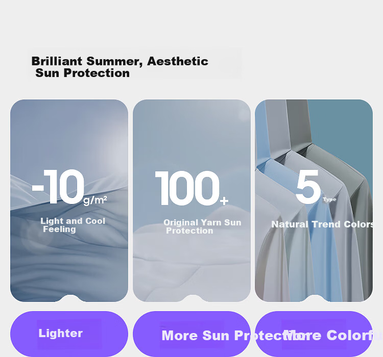 BOSIDENG Summer National Standard Original Yarn Women's Sun Protection Jacket UPF100+ UV Protection Casual Sports Travel Coat 4