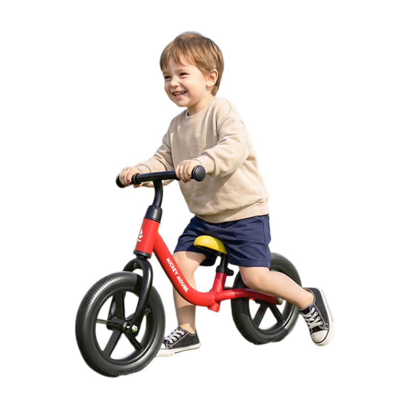 Disney Kids Balance Bike 12-inch Toddler Walker Scooter Toy for Ages 1-3-6 Years Birthday Gift