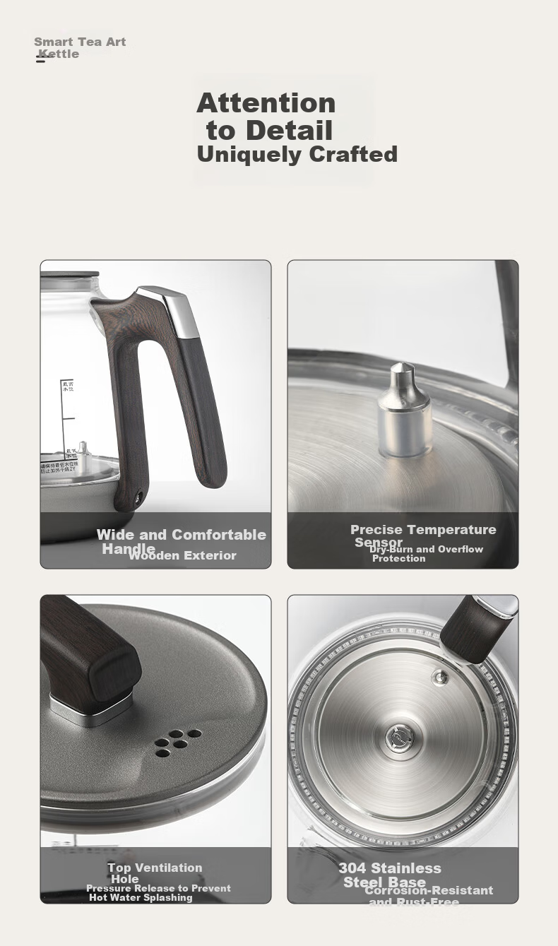 Biooner Fully Automatic Water Filling Electric Kettle Glass Kettle 1L Tea Table Integrated Tea Table Tea Set Water Pump Electric Tea Stove RY-D8 8