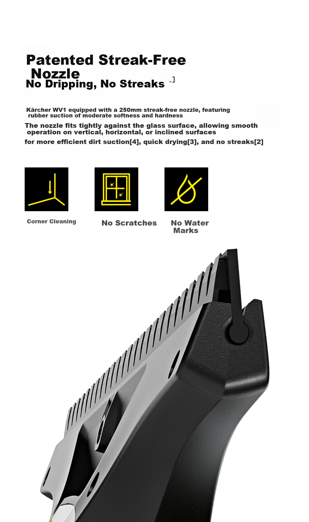 KARCHER Germany Karcher WV1 Handheld Wireless Electric Window Cleaner Glass Squeegee Surface Cleaner Tile Scraper Suction All-in-One 15