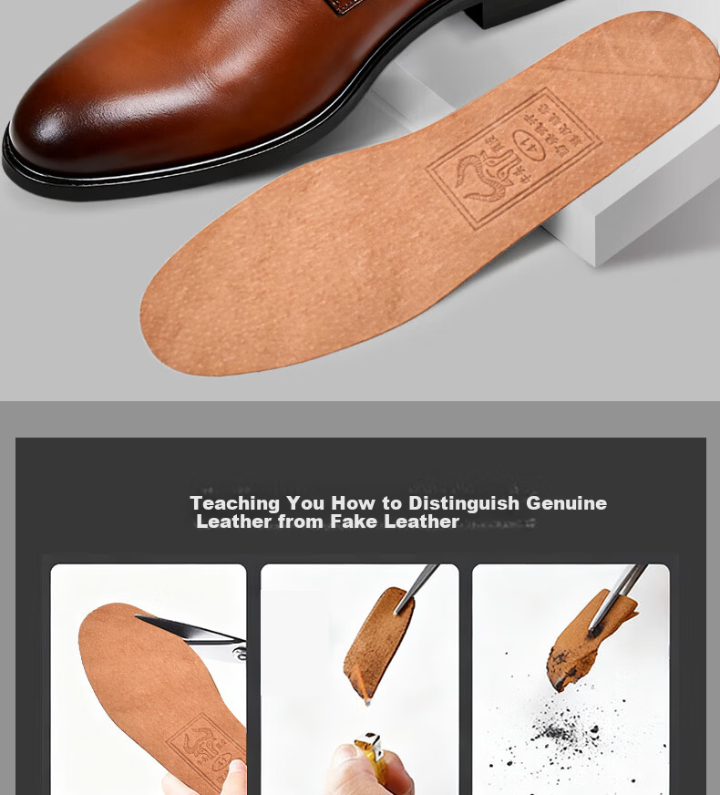 Huabaochi 2 Pairs Genuine Leather Insoles for Men and Women Breathable Sweat-Absorbing Odor-Resistant Ultra-Thin Comfortable Leather Shoe Inserts 6