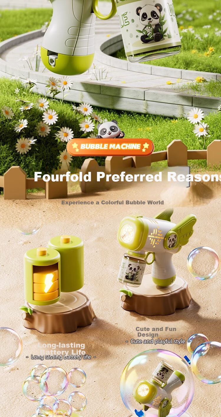 Guou Kids Cute Cat Bubble Blower Machine Electric Automatic Toy for Girls Children's Day Gift 2
