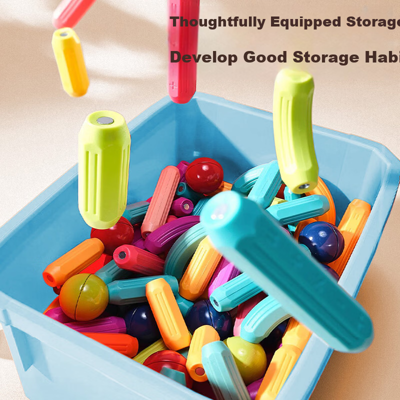 LIVING STONES Magnetic Rods Children's Toy for Boys Ages 3-6 Magnetic Building Blocks Educational Magnetic Tiles for Ages 1-3 Children's Day Gift