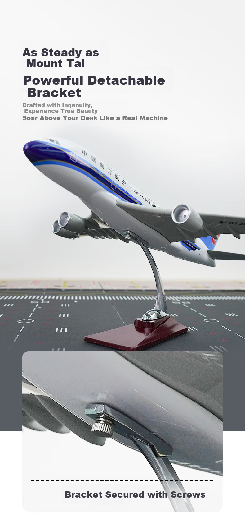 CHINA SOUTHERN A380 19cm Beginner Passenger Aircraft Model Static Display Kids Festival Birthday Gift 6