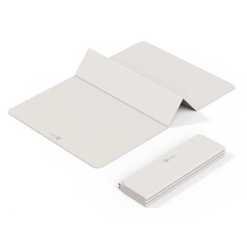Keep Foldable Yoga Mat Fitness Mat Professional Non-Slip Shock Absorption Silent Thickened Widened Exercise Mat 9mm Oat White