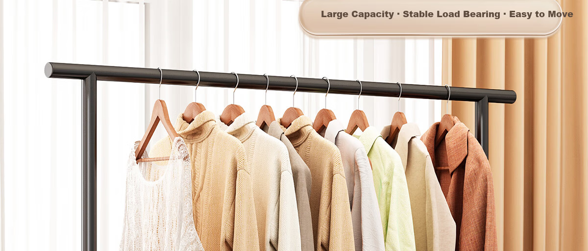 Youqin Single Rod Floor Clothes Drying Rack Home Balcony Fixed Clothes Hanger Simple Indoor Bedroom Clothes Rack 2