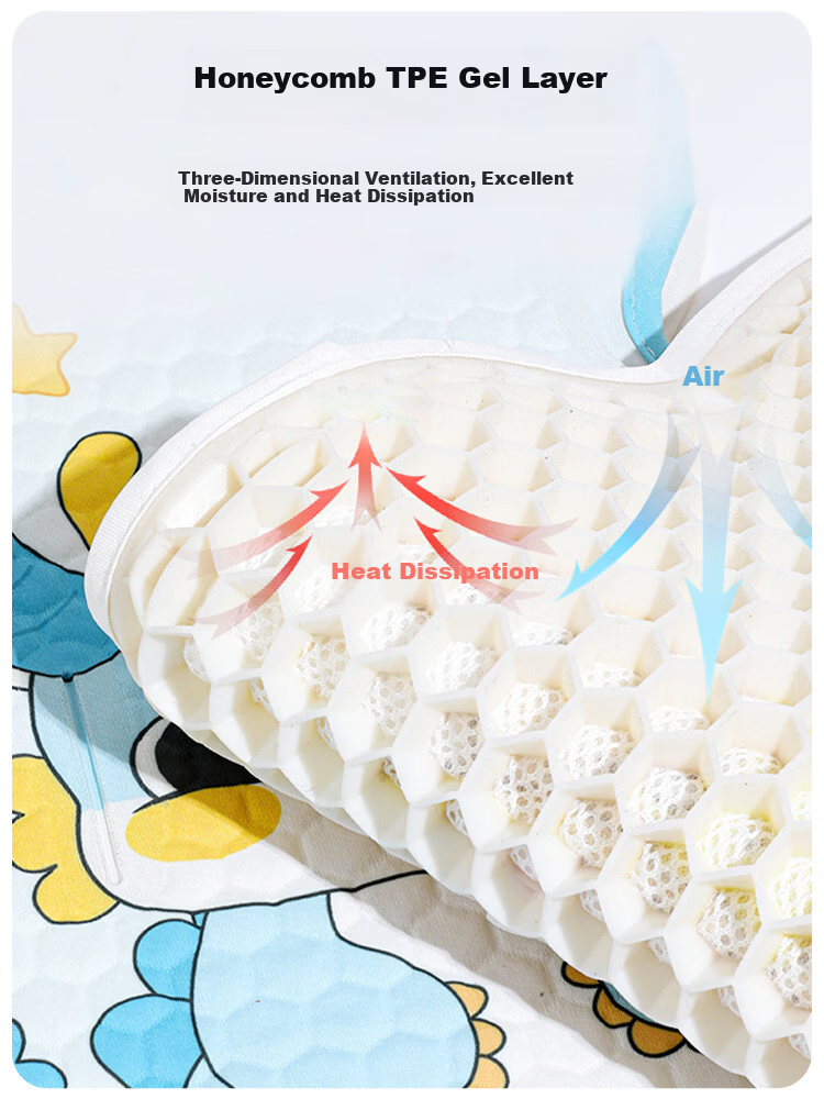 9i9 Baby Stroller Breathable Cooling Mat Universal Infant Ice Pad Child Safety Seat Cushion Summer - Bear 5