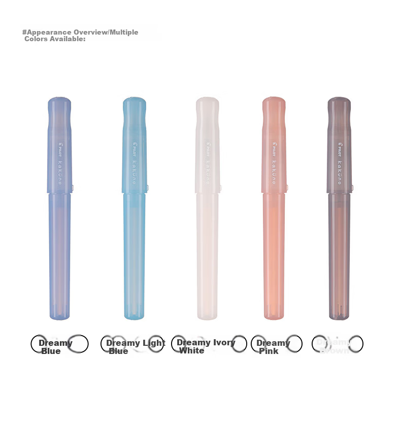 PILOT KAKUNO Fantasy Series Smile Fountain Pen for Elementary Students Grades 3-6 Refillable Ink Cartridge Children's Calligraphy Pen CA.FKA1SRMDIM-IC-ZH M Nib Fantasy Ivory White 12