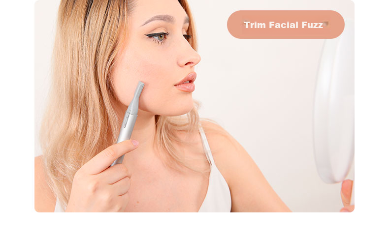 TOUCHBeauty Dual-Head Electric Eyebrow Trimmer Safe Eyebrow Shaver for Men and Women 10