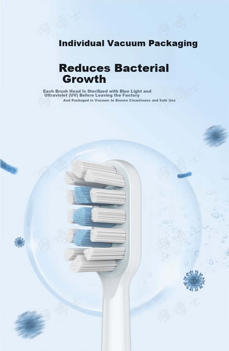 Doctor A Compatible Xiaomi Mijia Electric Toothbrush Heads T301/T302/MES605/T501/T501C/MES608 Universal Replacement Soft Shock Absorption Cleaning 6-Pack 7