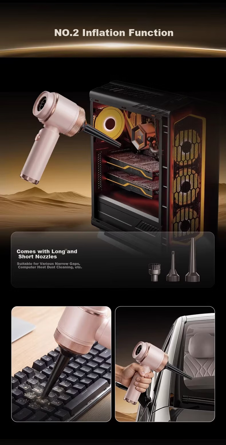 HELLOLEIBOO Car Vacuum Cleaner Wireless Handheld Rechargeable Dual-Use High-Power Strong Suction 2026 New Model 9