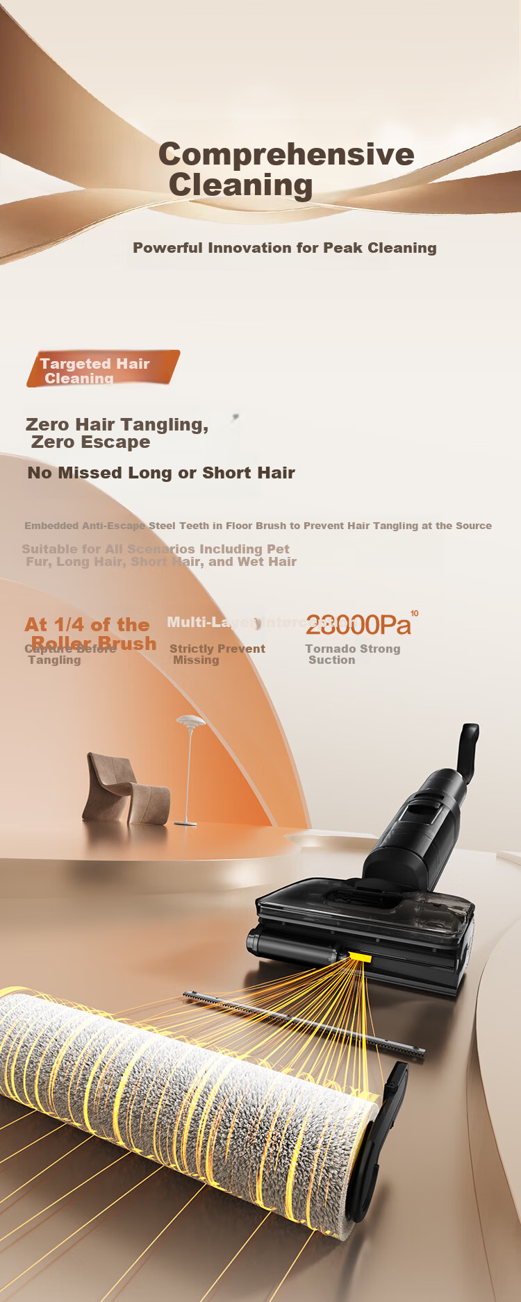 Tineco Geek Steam 2.0 Steam Mop and Vacuum Cleaner Robot with 380°C High-Temperature Steam Source and 28KPa Suction, Anti-Tangle Hair, Floor Cleaning and Mopping All-in-One 13