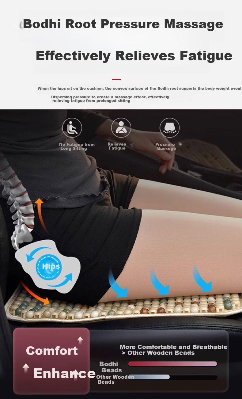 Zhunhang Bodhi Car Seat Cushion Summer Breathable Long Sitting Comfortable Butt Pad Office Chair Ventilated Cooling Seat Cushion 11