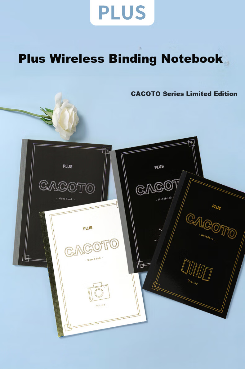 PLUS PLUS Notebook Business Office Minimalist Ins Style Horizontal Line Softcover B5 (Tarot Card B) Student Homework Journal Wirebound 1